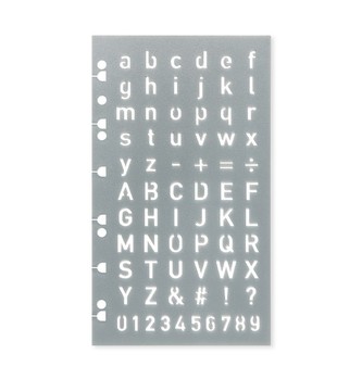 Šablona na plánování Filofax písmena | multi-fit
