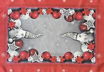 Vánoční ubrus - běhoun na stůl CHRISTMAS BALLS 35x50 cm Mybesthome