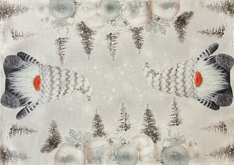 Vánoční ubrus - běhoun na stůl SILVER CHRISTMAS 35x50 cm Mybesthome