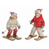 Dekorace - figurka na lyžích 15x12x20 cm /1ks