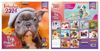Kalendarz 2024 ścienny Classic Psy