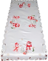 Vánoční ubrus - běhoun na stůl SNOWMANS 40x85 cm Mybesthome