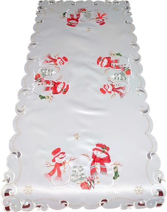 Vánoční ubrus - běhoun na stůl SNOWMANS 40x85 cm Mybesthome
