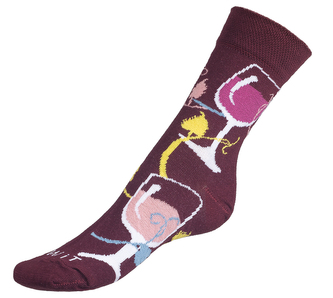 Ponožky Víno červené - červená - 43-46