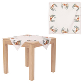 Ubrus s vánočním motivem,zasněžená chalupa, 80x80 cm,100 % polyester.