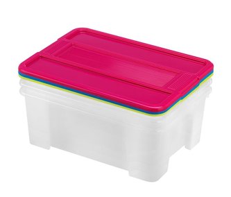 BOX ÚLOŽNÝ S VÍKEM SET 3KS TEX BOX