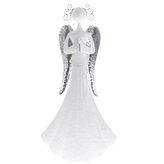 Kovový anděl modlící se - bílý, 6/18