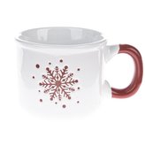 Keramický hrnek s vločkou, bílý, 12/96