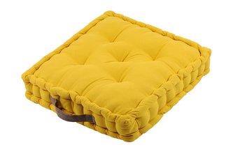 Sedací polštář na zem DUET žlutá 45x45 cm France