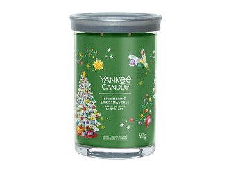 YANKEE CANDLE Shimmering Christmas Tree svíčka 567g / 2 knoty (Signature velký)