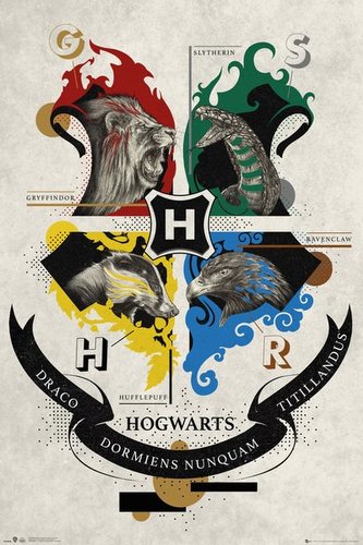 Harry Potter Plakát Maxi: Animal Crest 91,5 x 61 cm