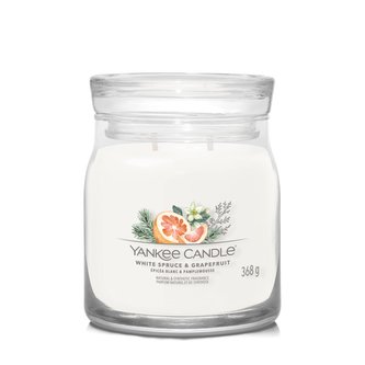 YANKEE CANDLE White Spruce & Grapefruit svíčka 368g /2 knoty (Signature střední)