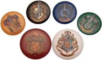 Harry Potter Set odznáčků - Znaky 6 ks