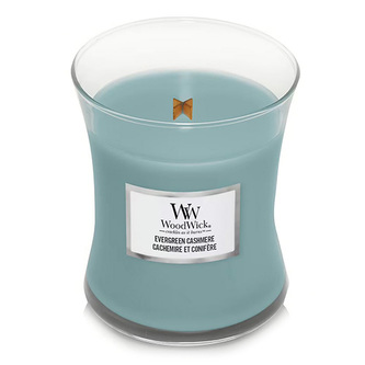 WoodWick Evergreen Cashmere svíčka váza 275g
