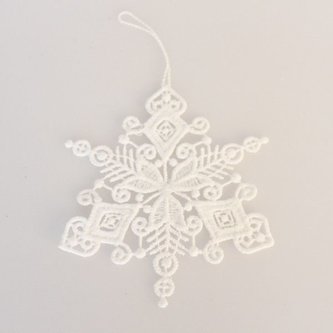 Háčkované závěsné vločky - sada 6ks, 0/200