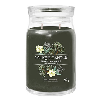 YANKEE CANDLE Silver Sage & Pine svíčka 567g / 2 knoty (Signature tumbler velký )