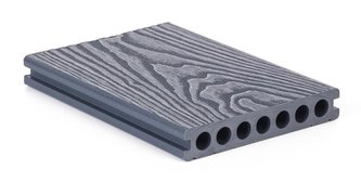 Terasové prkno G21 2,5 x 14,8 x 400 cm, Silver Wood s kulatými výřezy, WPC Terasové prkno G21 2,5 x 14,8 x 400 cm, Silver Wood s kulatými výřezy, WPC