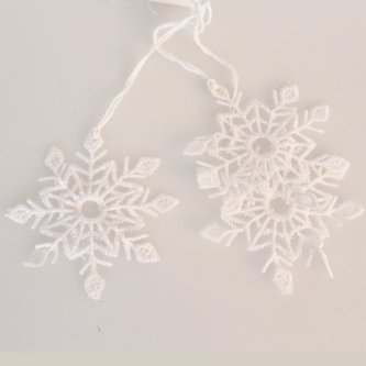 Háčkované závěsné vločky - sada 6ks, 0/300