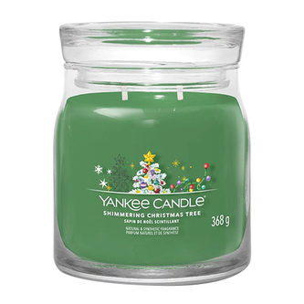 YANKEE CANDLE Shimmering Christmas Tree svíčka 368g /2 knoty (Signature střední)