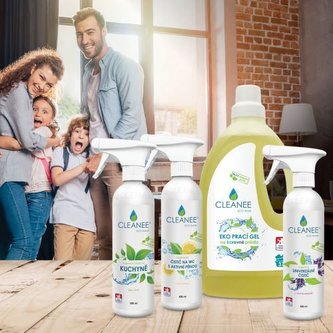 CLEANEE Testovací sada - EKO Prací gel a 100% přírodní čističe