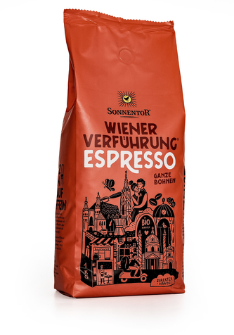 Sonnentor Káva Vídeňské pokušení® Espresso bio, pražená, zrnková 1000 g