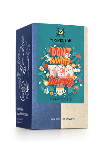 Sonnentor Don't worry TEA happy bio 27 g, porc. dvoukomorový