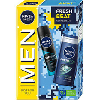 Nivea Dárková sada tělové péče Fresh Beat man Nivea Dárková sada tělové péče Fresh Beat man
