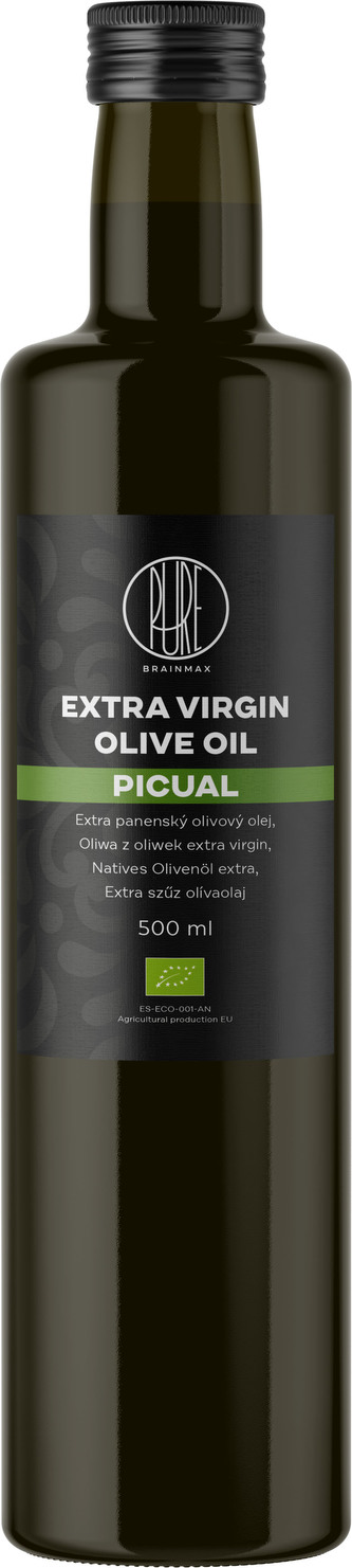 BrainMax Pure Olivový olej Picual, BIO, 500 ml