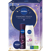 Nivea Diamond Touch sprchový gel Diamond & Argan Oil 250 ml + antiperspirant Pearl & Beauty 150 ml + univerzální krém Creme 30 ml