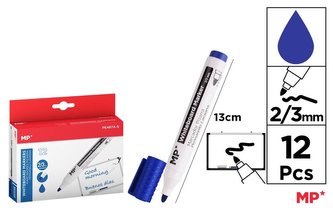 Marker do tablic niebieski (12szt)