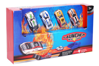 Vystřelovací dráha se 4 auty 45x12x16 cm