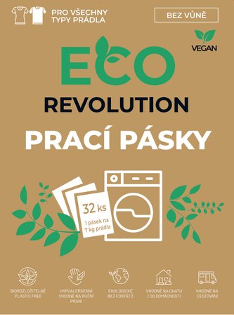 EcoRevolution prací pásky, bez vůně, 32ks