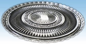 podnos d27cm kulatý, KRYSTAL, brus, plast AD