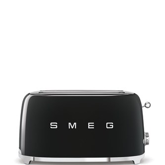 Smeg TSF02BLEU, toustovač / topinkovač, 4 toasty, 6 úrovní opékání, zásuvka na drobky, styl. 50. let, černý