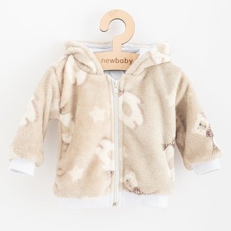 Kojenecká Wellsoft zimní mikinka s kapucí New Baby Polar Bear - velikost 74 (6-9m)