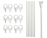 Papírové tyčky na balonky bílé - 100 ks