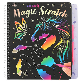 Škrabací blok Magic Scratch Miss Melody, Se škrabátkem