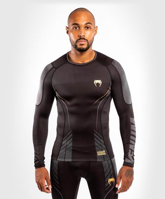 Rashguard Venum Athletics dlouhý rukáv černo-zlatá XXL