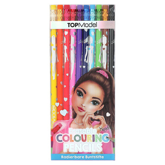 Sada gumovatelných pastelek Top Model, 10 barev