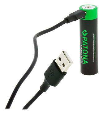 Aku 18650 Li-lon 3300mAh PREMIUM 3,7V s USB-C nabíjením a PCB ochranou