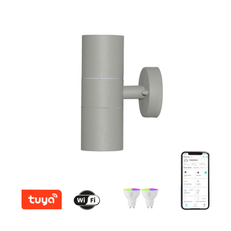 Immax NEO PARED double Smart šedé bodové nástěnné svítidlo venkovní 2xGU10 RGB,CCT,WiFi