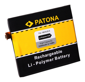 Aku  LG Nexus 5 D820 2300mAh 3,8V Li-pol BL-T9
