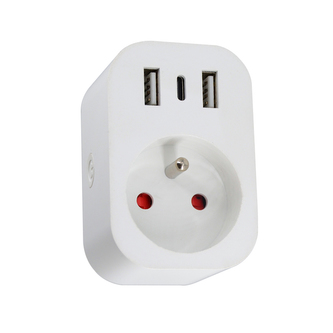 Immax NEO LITE ZÁSUVKA Smart vnitřní zásuvka s kolíkem, typ E, 2xUSB, 1xUSB C , WiFi