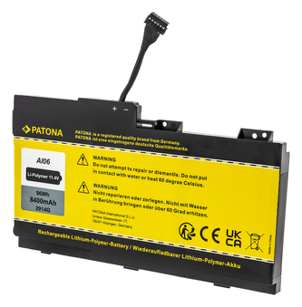 Aku HP ZBook 17 G3 8400mAh Li-Pol 11,4V AI06XL