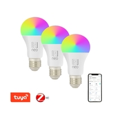 Immax NEO Smart sada 3x žárovka LED E27 11W RGB+CCT barevná a bílá, stmívatelná,Zigbee 3.0