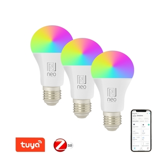 Immax NEO Smart sada 3x žárovka LED E27 11W RGB+CCT barevná a bílá, stmívatelná,Zigbee 3.0 Immax NEO Smart sada 3x žárovka LED E27 11W RGB+CCT barevná a bílá, stmívatelná,Zigbee 3.0
