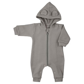 Kojenecký overal s kapucí a oušky Koala Pure beige - velikost 80 (9-12m)