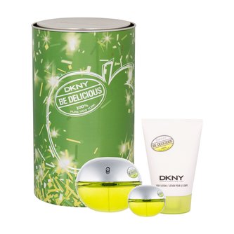 Dkny Be Delicious Dárková sada Parfémová voda 100 ml, tělové mléko Be Delicious 100 ml a miniaturka Be Delicious Parfémová voda 7 ml