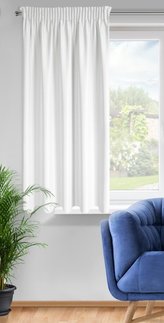 Dekorační krátký závěs s řasící páskou SAMARA bílá 140x175 cm (cena za 1 kus) MyBestHome