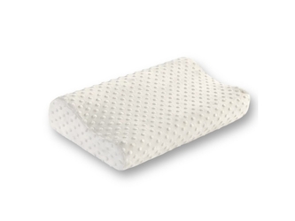 Polštář pod hlavu s pamětovou pěnou a povlakem 49 x 28 cm